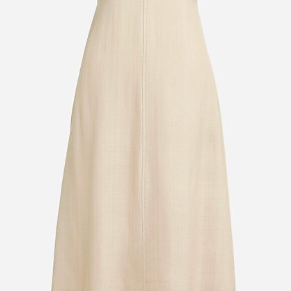 Fringe-trim dress in glossy twill - Picture 6 of 6